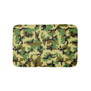 Woodland camouflage badmat