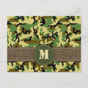 Woodland camouflage briefkaart