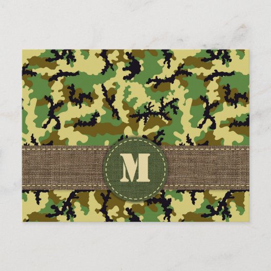 Woodland camouflage briefkaart (Voorkant)