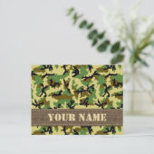 Woodland camouflage briefkaart (Staand voorkant)