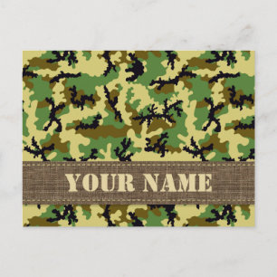 Woodland camouflage briefkaart