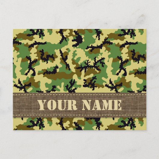 Woodland camouflage briefkaart (Voorkant)