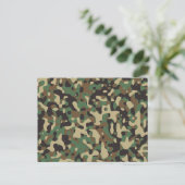 Woodland Camouflage Briefkaart (Staand voorkant)