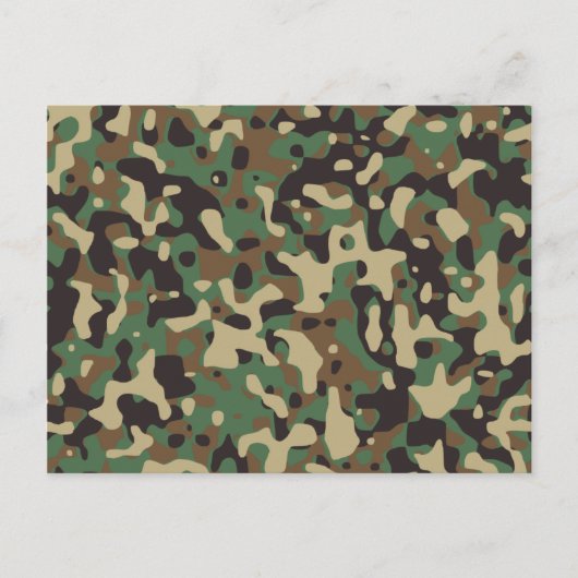 Woodland Camouflage Briefkaart (Voorkant)