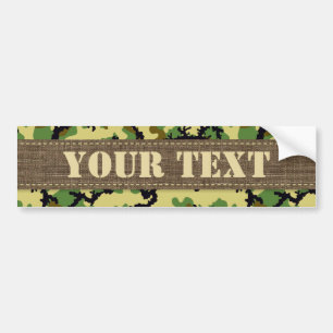 Woodland camouflage bumpersticker