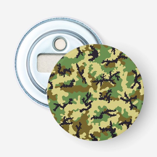 Woodland camouflage button flesopener (Voorkant)