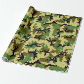 Woodland camouflage cadeaupapier (Uitgerold)