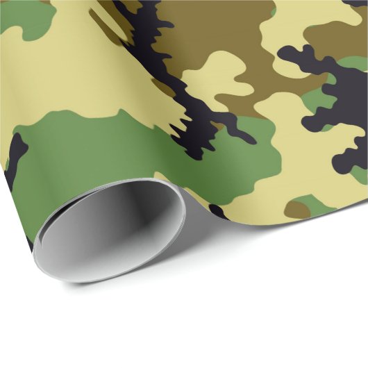 Woodland camouflage cadeaupapier (Rol Hoek)