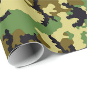 Woodland camouflage cadeaupapier (Rol Hoek)