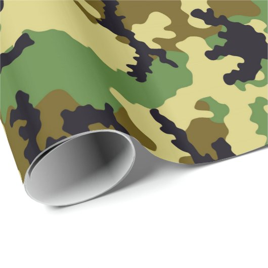Woodland camouflage cadeaupapier (Rol Hoek)