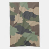 Woodland Camouflage Camo Khaki Tan Black Theedoek (Verticaal)
