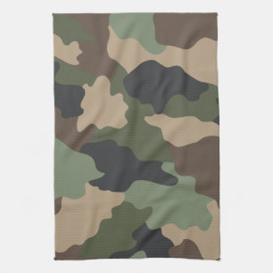 Woodland Camouflage Camo Khaki Tan Black Theedoek