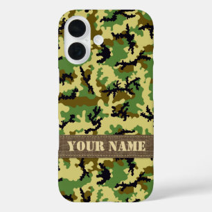 Woodland camouflage iPhone 16 hoesje