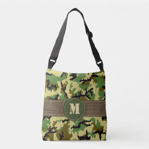 Woodland camouflage crossbody tas