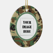 Woodland Camouflage Custom Photo Ornament (Rechts)