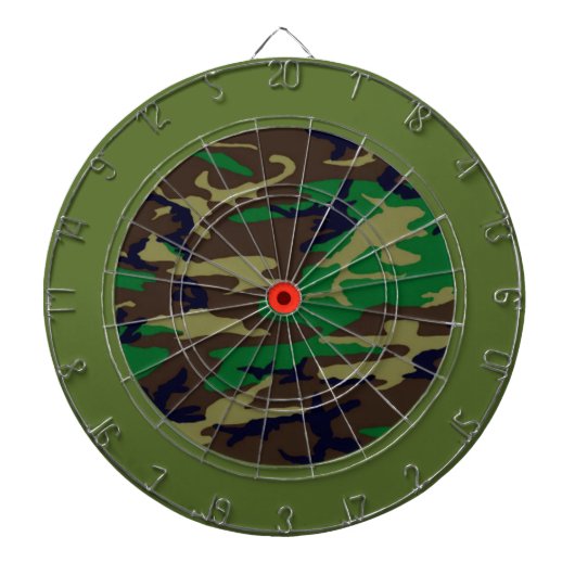 Woodland Camouflage Dart Board Dartbord (Voorkant)