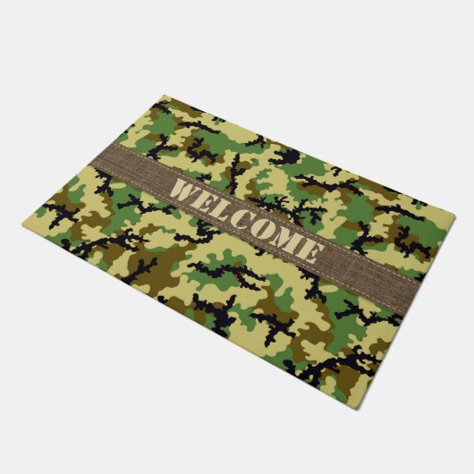 Woodland camouflage deurmat (Schuin)