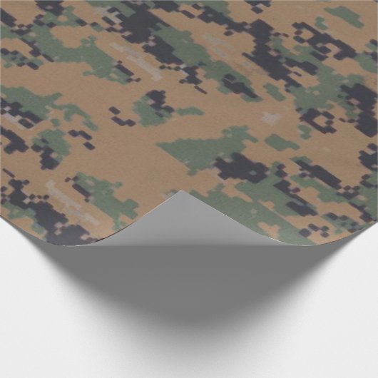 Woodland Camouflage (digitaal) Cadeaupapier (Hoek)