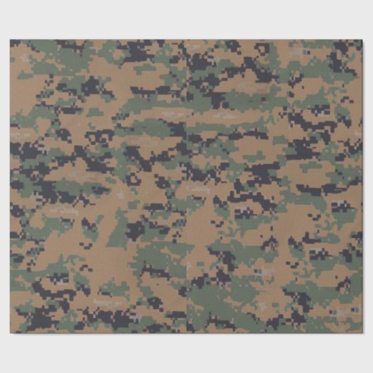 Woodland Camouflage (digitaal) Cadeaupapier (Zoom)