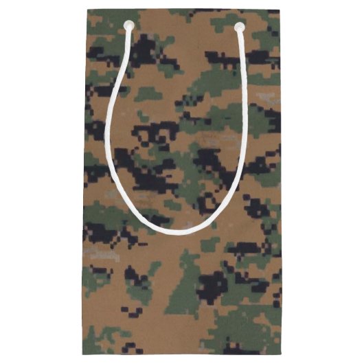 Woodland Camouflage (digitaal) Klein Cadeauzakje (Voorkant)