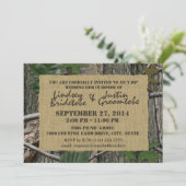 Woodland Camouflage en Burlap I Do Barbecue Kaart (Staand voorkant)