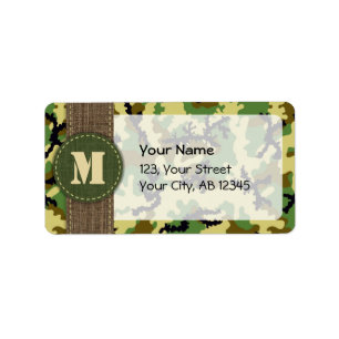 Woodland camouflage etiket