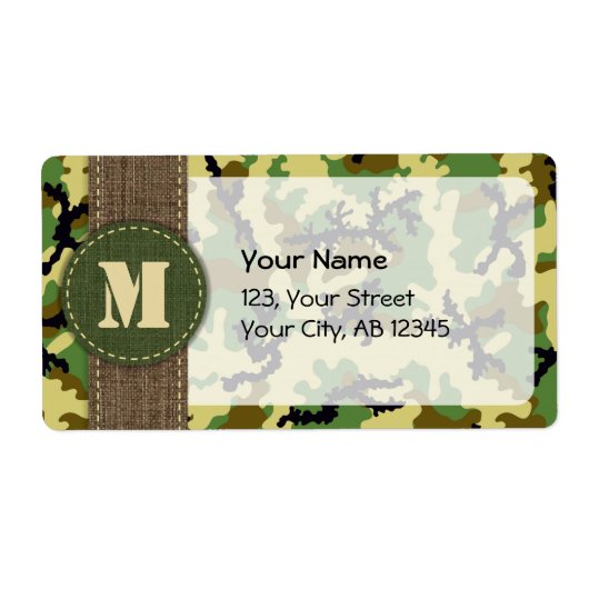 Woodland camouflage etiket (Voorkant)