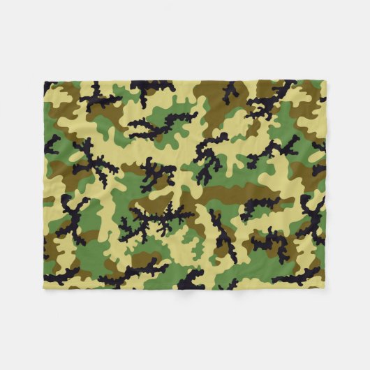 Woodland camouflage fleece deken (Voorkant (Horizontaal))