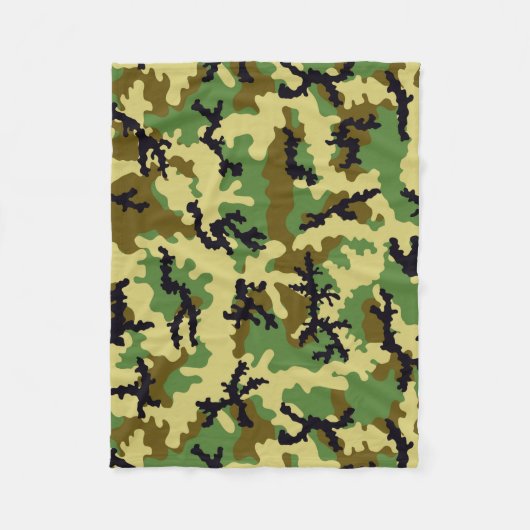 Woodland camouflage fleece deken (Voorkant)