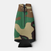 Woodland Camouflage ~ Gepersonaliseerde naam / Ini Flesjeskoeler (Achterkant)