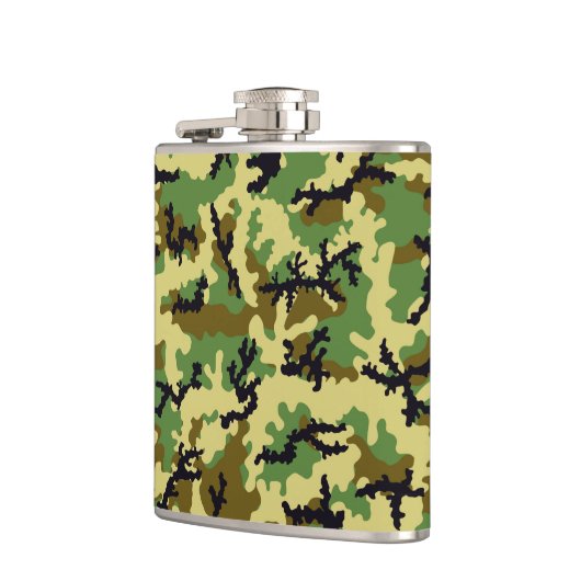 Woodland camouflage heupfles (Links)