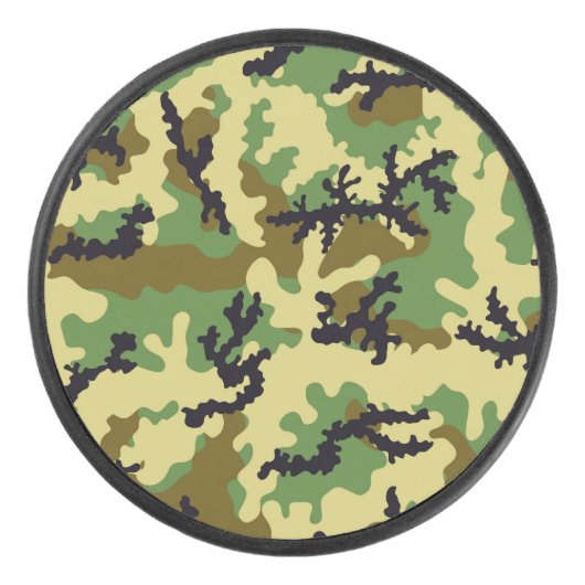 Woodland camouflage hockey puck (Voorkant)