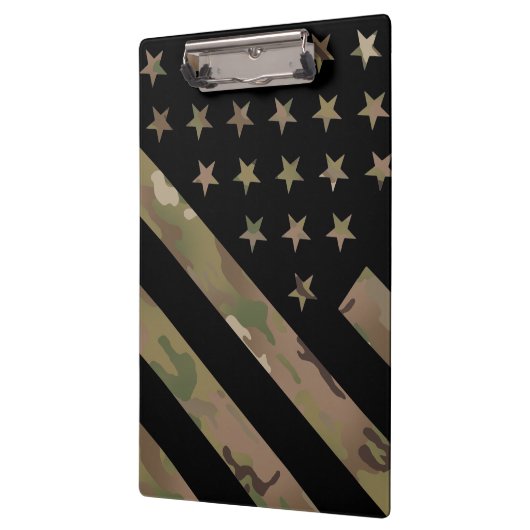 Woodland Camouflage I Black Flag Klembord (Links)