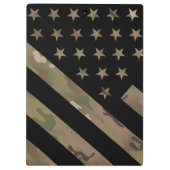 Woodland Camouflage I Black Flag Klembord (Achterkant)