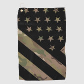 Woodland Camouflage I Flag Golfhanddoek (Voorkant)