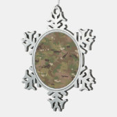 Woodland Camouflage I Tin Sneeuwvlok Ornament (Rechts)