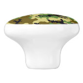 Woodland camouflage keramische knop (Zijkant)