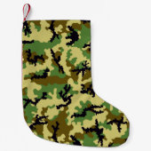 Woodland camouflage kleine kerstsok (Voorkant)