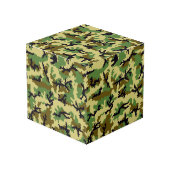 Woodland camouflage kubus (Voorkant hoekig)