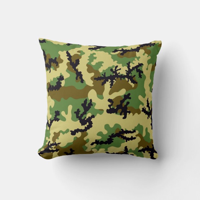 Woodland camouflage kussen (Voorkant)