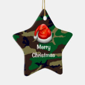 Woodland Camouflage Merry Christmas T-shirt Keramisch Ornament (Rechts)
