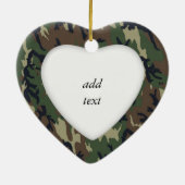 Woodland Camouflage militaire achtergrond Keramisch Ornament (Achterkant)