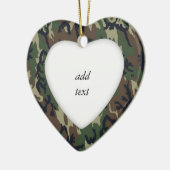 Woodland Camouflage militaire achtergrond Keramisch Ornament (Links)