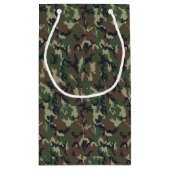 Woodland Camouflage militaire achtergrond Klein Cadeauzakje (Achterkant)