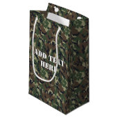 Woodland Camouflage militaire achtergrond Klein Cadeauzakje (Voorkant Gekanteld)