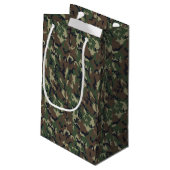 Woodland Camouflage militaire achtergrond Klein Cadeauzakje (Achterkant Gekanteld)