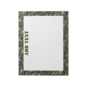 Woodland Camouflage militaire achtergrond Notitieblok (Linkerzijde)