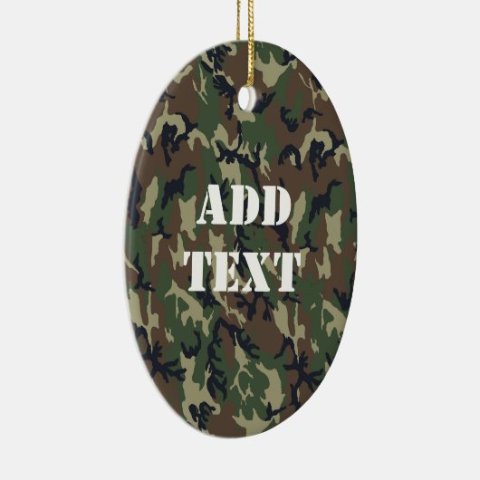 Woodland Camouflage Military Pattern Keramisch Ornament (Rechts)