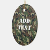 Woodland Camouflage Military Pattern Keramisch Ornament (Links)