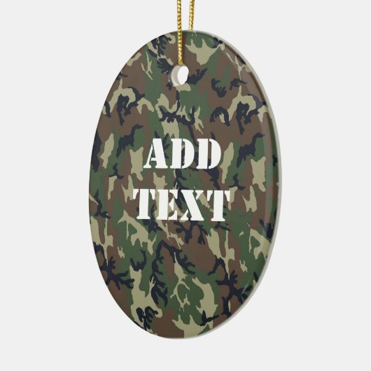 Woodland Camouflage Military Pattern Keramisch Ornament (Links)